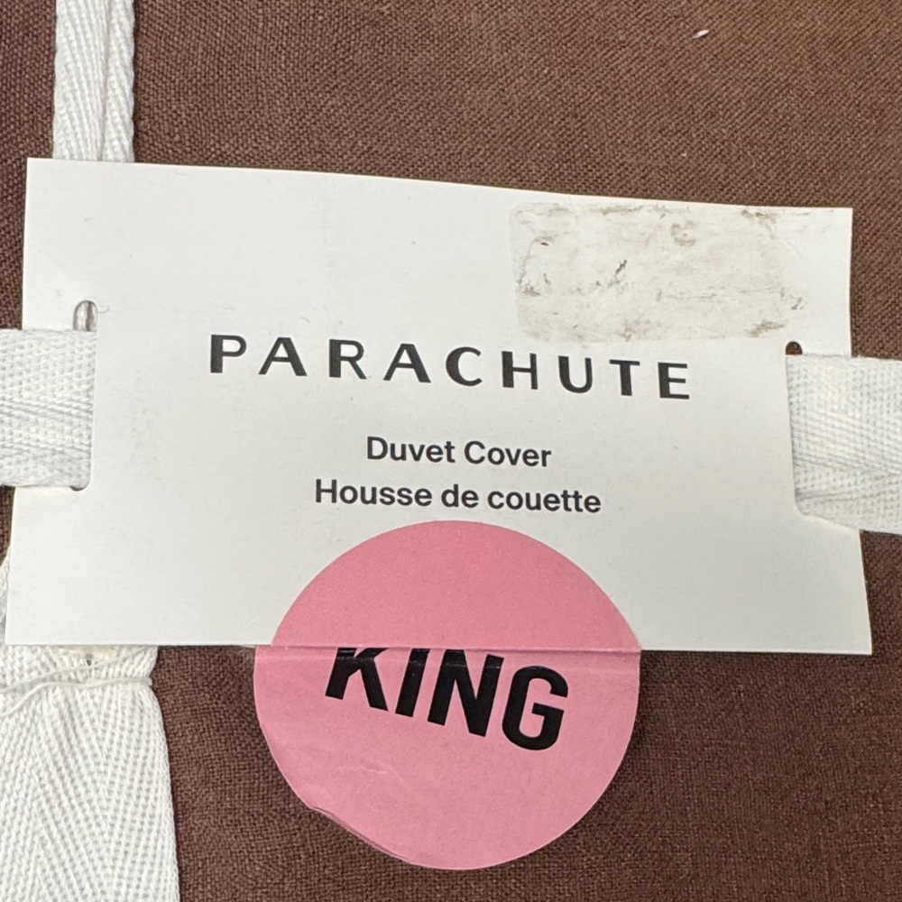 Parachute King Duvet Cover Linen in Raisin
